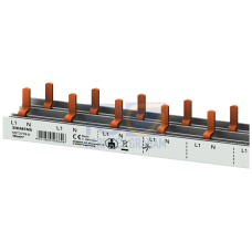 compact Pin Busbar, 10mm2 connection: 1p/N compact device 1 MW + auxiliary switch 0.5 MW touch protected 1000mm cuttable