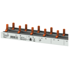 compact Pin Busbar, 10mm2 connection: 1p/N compact device 1 MW + auxiliary switch 0.5 MW touch protected 1000mm cuttable