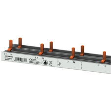 Compact pin busbar, 10 mm2, connection 1P/N AFDD 5SM6 + compact device 1 MW