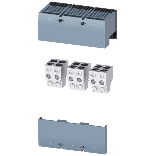 Circular conductor terminal TA4.3 4x 4/0 - 500 kcmil for 4 cables, 3 units