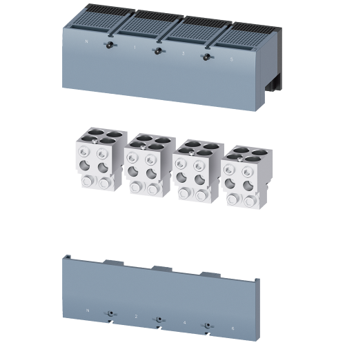 Circular conductor terminal TA4.3 4x 4/0 - 500 kcmil for 4 cables, 4 units