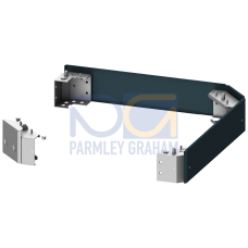 Base, for corner cubicle, H: 100 mm, D: 600 mm, sim. RAL 5020, 4 feet and 4 ...