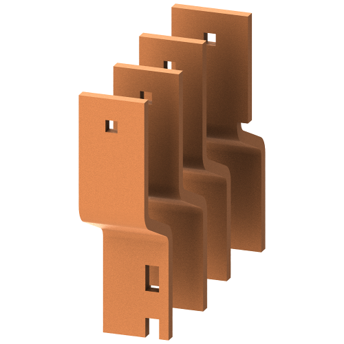 Connection vertical busbar front left 40x 10 mm D: 400 mm