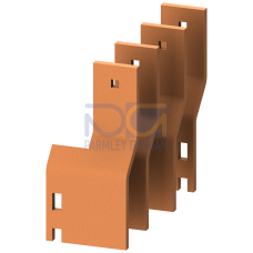 Connection vertical busbar rear left 40x 10 mm D: 800 mm