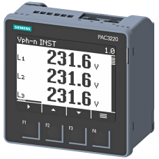 SENTRON PAC3220 power monitoring, front mounting, 690/400 V, 5 A, 24-60&nbsp;V&nbsp;DC, Modbus TCP