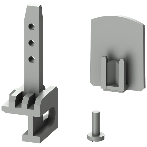 Vibration and shock kit 2 mounting rail limitations 4 screws, 2 long pin