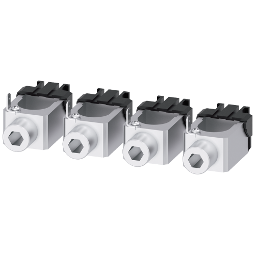 Circular conductor terminal with control wire voltage tap, 4 units, for 3VA5 250