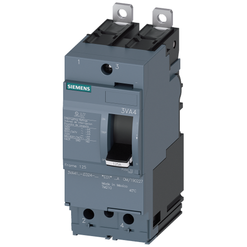 Circuit breaker 3VA4 UL frame 125 breaking capacity class H 65 kA @ 480 V 2-pole