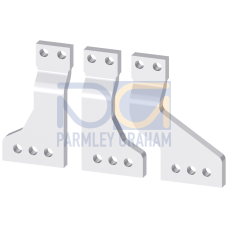 Front, broadened main terminal pieces for mounting on front