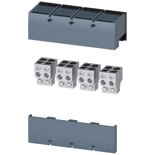 Circular conductor terminal TC4.3 4x 4/0 - 500 kcmil Cu, for 4 cables, 4 units