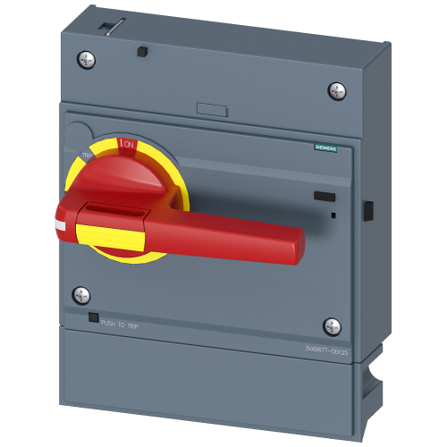 Front mounted rotary operator EMERGENCY OFF with door interlocking IEC IP30/40 for 3VA55; 3VA65/66