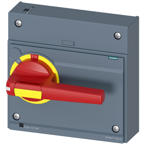 Front mounted rotary operator EMERGENCY OFF IEC IP30/40 for 3VA55; 3VA65/3VA66