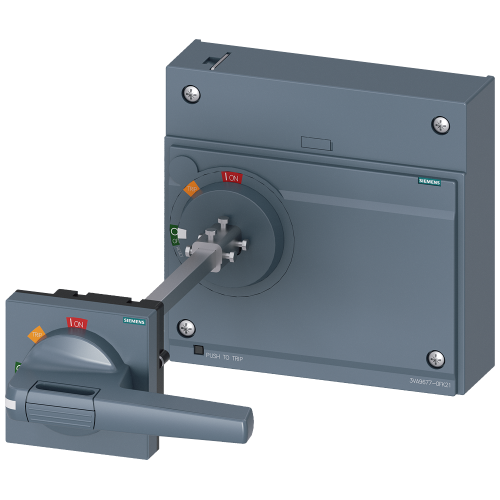 Door mounted rotary operator standard IEC IP65 with door interlocking accessory for: 3VA55/3VA65/3VA66