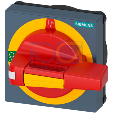 Handle with masking frame Emergency switching-off with illumination Size 75x 75, for shaft 8x 8, 0-I