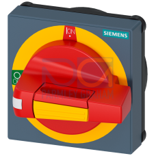 Handle with masking frame Emergency switching-off Size 75x 75, for shaft 8x 8, Test-0-I, Handle size 55 mm