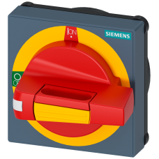 Handle with masking frame Emergency switching-off Size 75x 75, for shaft 8x 8, Test-0-I, Handle size 55 mm