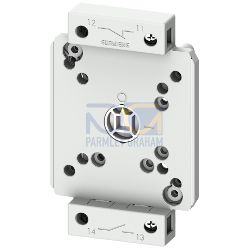 Auxiliary switch, 1NO+1NC 20-150ms leading, with gold-plated contacts, four-hole front mounting, for floor mounting and encapsulated switches, for 16