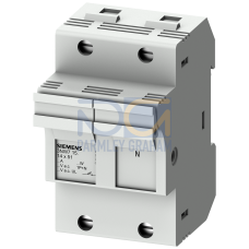 SENTRON, cylindrical fuse holder, 14x51 mm, 1P+N, In: 50 A, Un AC: 690 V, LED signal detector