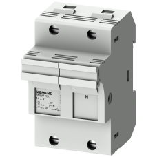 SENTRON, cylindrical fuse holder, 14 x 51 mm, 1P+N, In: 50&nbsp;A, Un AC: 690 V