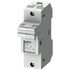SENTRON, cylindrical fuse holder, 14x51 mm, 1-pole, In: 50 A, Un AC: 690 V, LED signal detector