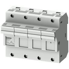 SENTRON, cylindrical fuse holder, 14 x 51 mm, 3P+N, In: 50&nbsp;A, Un AC: 690 V
