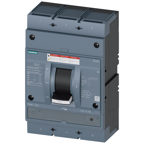 Circuit breaker 3VA5 UL frame 800 breaking capacity class M 35 kA @ 480 V 2-pole