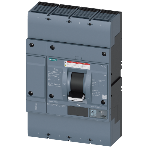 Circuit breaker 3VA6 UL frame 1000 breaking capacity class H 65 kA @ 480 V 4-pole