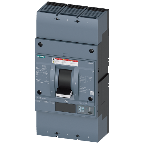 Circuit breaker 3VA6 UL frame 1000 breaking capacity class M 35 kA @ 480 V 3-pole