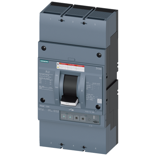 Circuit breaker 3VA6 UL frame 800 breaking capacity class C 100 kA @ 480 V 3-pole