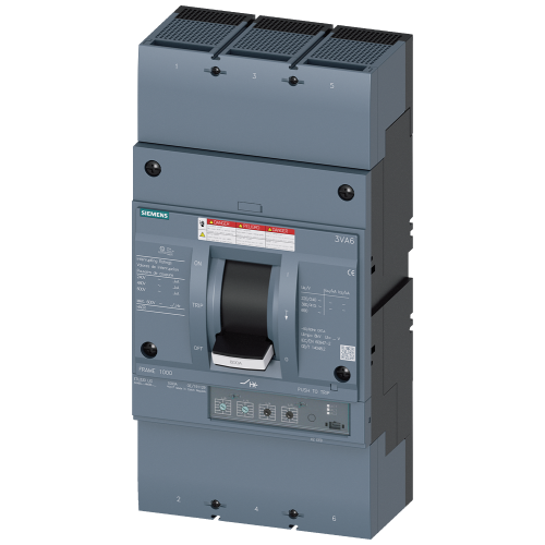 Circuit breaker 3VA6 UL frame 800 breaking capacity class M 35 kA @ 480 V 3-pole