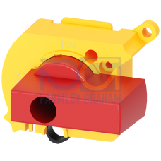 Supplementary handle for door mounted rotary operating mechanism, Red/yellow, up to 30A, accessory for molded case switch 3LD5 UL