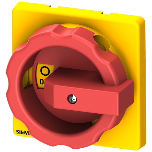 Rotary operating mechanism, selector switch red/yellow, for four-hole floor mounting, with ...