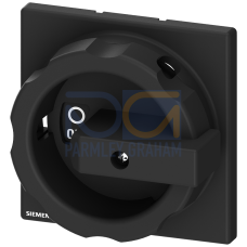 Rotary operator, selector switch black, for molded-plastic enclosure, for 63-125 A