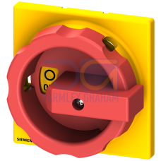 Rotary operator, selector switch red/yellow, for molded-plastic enclosure, for 63-125 A