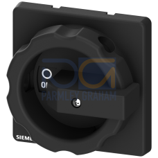 Rotary operator, selector switch black, for molded-plastic enclosure, for 16-32 A