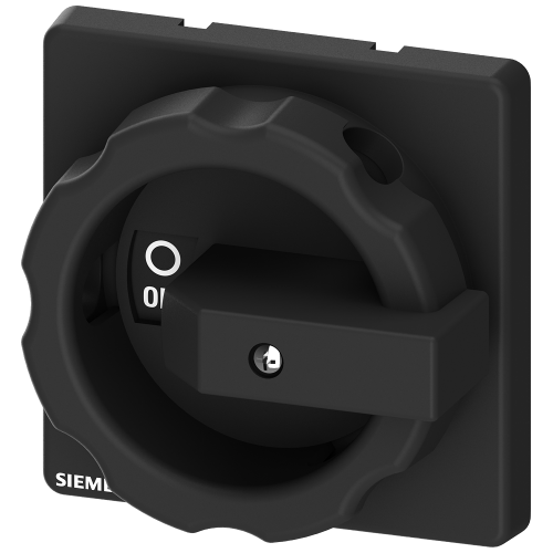 Rotary operator, selector switch black, for molded-plastic enclosure, for 16-32 A