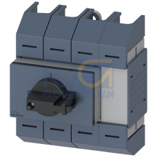 Switch disconnector 80A, size 02, 4-pole Front operating mechanism center Complete unit with direct operating mechanism gray Box terminal