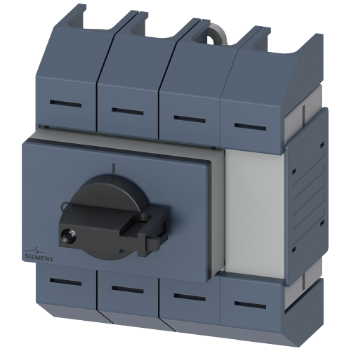 Switch disconnector 63A, size 02, 4-pole Front operating mechanism center Complete unit with direct operating mechanism gray Box terminal