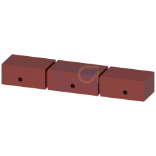 Support for DIN 43673 front connections size 1, set for 3 poles