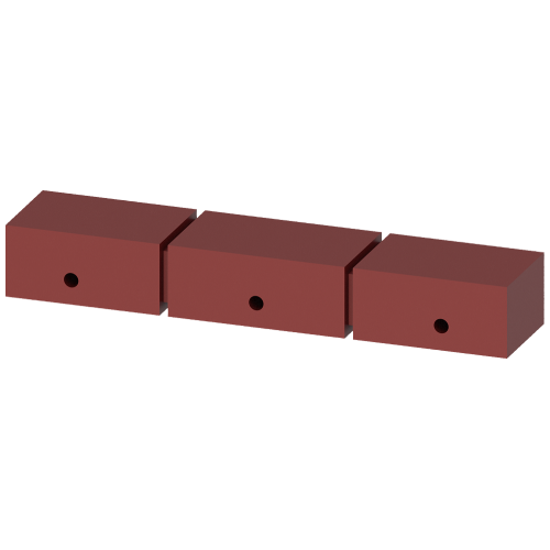 Support for DIN 43673 front connections size 1, set for 3 poles