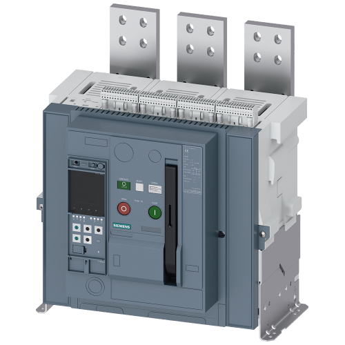 Fixed-mounted circuit breaker IEC 60947-2, frame size 2, 3-poles, In=2500A up to 690V AC 50/60Hz, breaking capacity H Icu=100/85kA at 500/690V, Trip unit ETU600 LSIG upgrade ready , colordisplay, blue