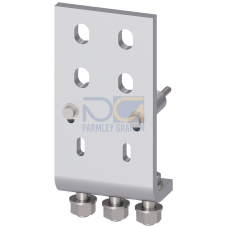 Front connection DIN 43673 double hole, bottom, 1 unit for size 2