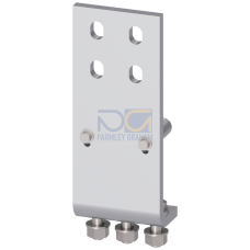 Front connection DIN 43673 double hole, top, 1 unit for size 2