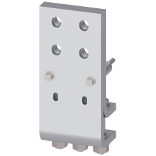 Front connection DIN 43673 double hole, bottom, 1 unit for size 2