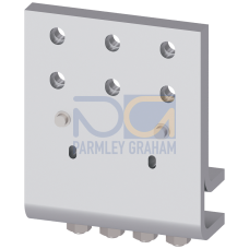 Front connection DIN 43673 double hole, bottom, 1 unit for size 3, up to 4000 A