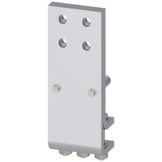 Front connection DIN 43673 double hole, top, 1 unit for size 2