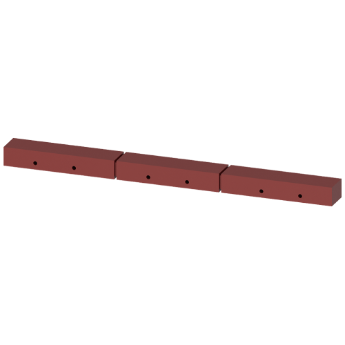 Support for DIN 43673 front connections size 3, set for 3 poles