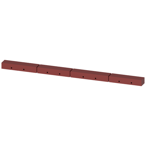 Support for DIN 43673 front connections size 3, set for 3 poles + N