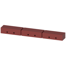 Support for DIN 43673 front connections size 2, set for 3 poles