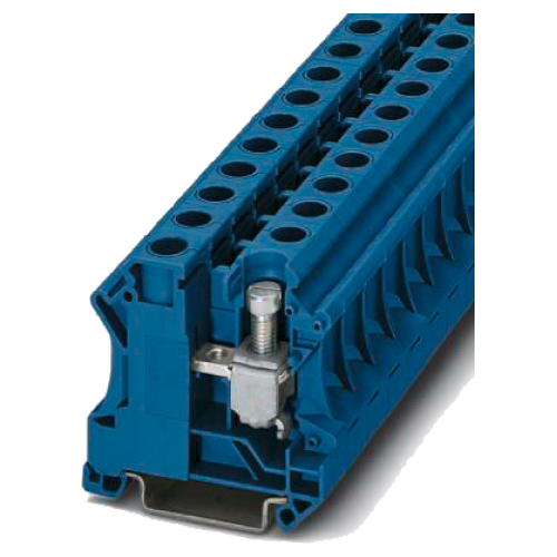 Terminal block for installation terminal, conductor cross-section 16 mm2 color blue